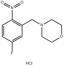 4-[(5-fluoro-2-nitrophenyl)methyl]morpholine hydrochloride Structure