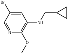 5-Bromo-N-(cyclopropylmethyl)-2-methoxy-3-pyridinamine Structure