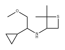 N-(1-cyclopropyl-2-methoxyethyl)-2,2-dimethylthietan-3-amine Structure