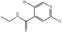 5-bromo-2-chloro-N-ethylisonicotinamide Structure