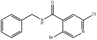 N-benzyl-5-bromo-2-chloroisonicotinamide Structure