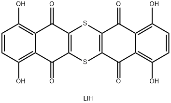 Dibenzo[b,i]thianthrene-5,7,12,14-tetrone, 1,4,8,11-tetrahydroxy-, lithium salt (1:4) Structure