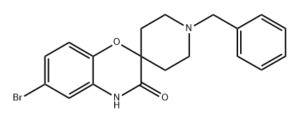 6-Bromo-1'-(phenylmethyl)-spiro[2H-1,4-benzoxazine-2,4'-piperidin]-3(4H)-one Structure