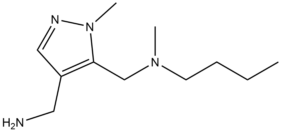 {[4-(aminomethyl)-1-methyl-1H-pyrazol-5-yl]methyl}butyl(methyl)amine Structure