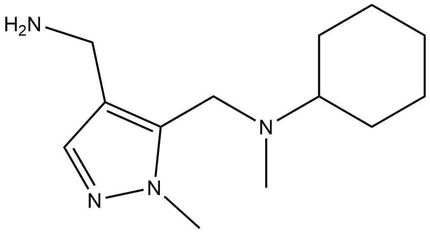 {[4-(aminomethyl)-1-methyl-1H-pyrazol-5-yl]methyl}cyclohexyl(methyl)amine Structure