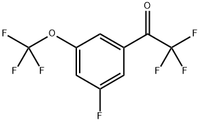 2,2,2-Trifluoro-1-(3-fluoro-5-(trifluoromethoxy)phenyl)ethanone Structure