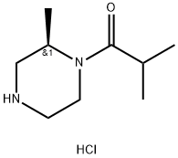 (R)-2-methyl-1-(2-methylpiperazin-1-yl)propan-1-one hydrochloride Structure