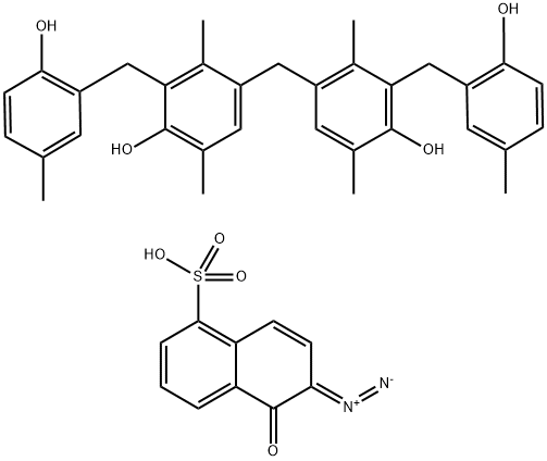 Reaction mass of 212254-28-9 and 4,4'-methylenebis[2-[(2-hydroxy-5-methylphenyl)methyl]-3,6-dimethylphenol] monoesters with 6-diazo-5,6-dihydro-5-oxonaphthalene-1-sulfonic acid and 4,4'-methylenebis[2-[(2-hydroxy-5-methylphenyl)methyl]-3,6-dimethylphenol] triesters with 6-diazo-5,6-dihydro-5-oxonaphthalene-1-sulfonic acid Structure