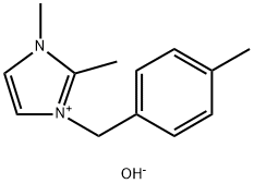 1H-Imidazolium, 1,2-dimethyl-3-[(4-methylphenyl)methyl]-, hydroxide (1:1) 구조식 이미지