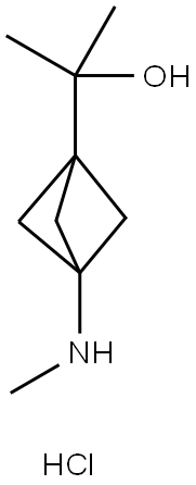 Bicyclo[1.1.1]pentane-1-methanol, α,α-dimethyl-3-(methylamino)-, hydrochloride (1:1) Structure