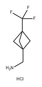 [3-(trifluoromethyl)bicyclo[1.1.1]pentan-1-yl]methanamine hydrochloride Structure
