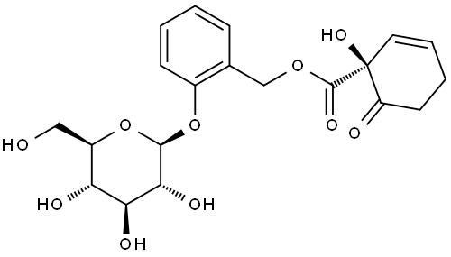 β-D-Glucopyranoside, 2-[[[[(1S)-1-hydroxy-6-oxo-2-cyclohexen-1-yl]carbonyl]oxy]methyl]phenyl Structure