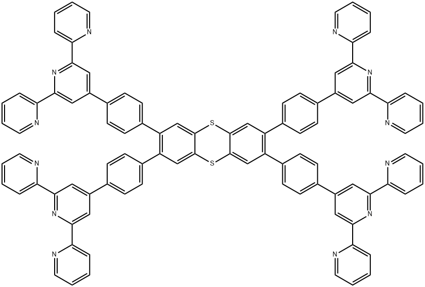 2,3,7,8-tetrakis[4-(2,2′:6′,2′′-terpyridin-4′-yl)phenyl]thianthrene Structure