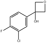 3-(3-chloro-4-fluorophenyl)oxetan-3-ol Structure