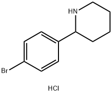 Piperidine, 2-(4-bromophenyl)-, hydrochloride (1:1) Structure