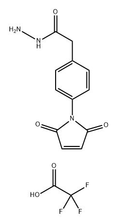 Benzeneacetic acid, 4-(2,5-dihydro-2,5-dioxo-1H-pyrrol-1-yl)-, hydrazide, 2,2,2-trifluoroacetate (1:1) Structure