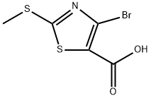 4-Bromo-2-(methylthio)thiazole-5-carboxylic acid Structure