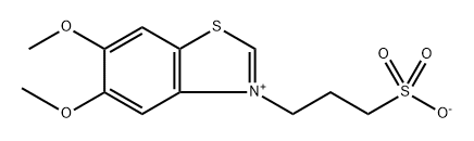 3-(5,6-dimethoxy-1,3-benzothiazol-3-yl-3-ium)propane-1-sulfonate Structure