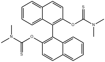 Carbamothioic acid, N,N-dimethyl-, OC,OC'-(1S)-[1,1'-binaphthalene]-2,2'-diyl ester Structure