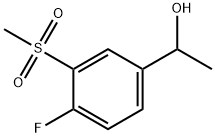 4-Fluoro-α-methyl-3-(methylsulfonyl)benzenemethanol Structure