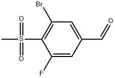 3-Bromo-5-fluoro-4-(methylsulfonyl)benzaldehyde Structure