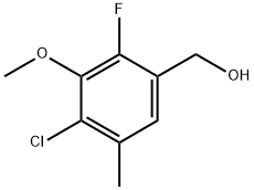 (4-Chloro-2-fluoro-3-methoxy-5-methylphenyl)methanol Structure