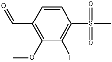 3-Fluoro-2-methoxy-4-(methylsulfonyl)benzaldehyde Structure