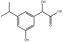 α,3-Dihydroxy-5-(1-methylethyl)benzeneacetic acid Structure