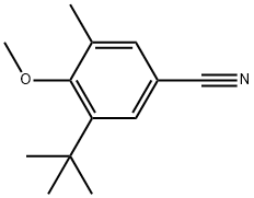 3-(1,1-Dimethylethyl)-4-methoxy-5-methylbenzonitrile Structure