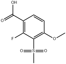 2-Fluoro-4-methoxy-3-(methylsulfonyl)benzoic acid 구조식 이미지