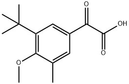 3-(1,1-Dimethylethyl)-4-methoxy-5-methyl-α-oxobenzeneacetic acid 구조식 이미지