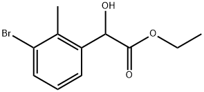 Ethyl 3-bromo-α-hydroxy-2-methylbenzeneacetate Structure