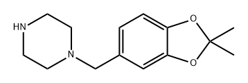 1-[(2,2-Dimethyl-1,3-benzodioxol-5-yl)methyl]piperazine Structure