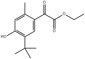 Ethyl 5-(1,1-dimethylethyl)-4-hydroxy-2-methyl-α-oxobenzeneacetate Structure