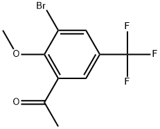 1-[3-Bromo-2-methoxy-5-(trifluoromethyl)phenyl]ethanone Structure