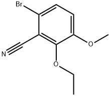 6-Bromo-2-ethoxy-3-methoxybenzonitrile Structure