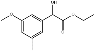 Ethyl α-hydroxy-3-methoxy-5-methylbenzeneacetate Structure