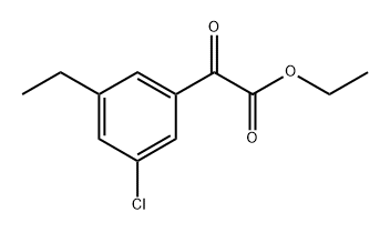 ethyl 2-(3-chloro-5-ethylphenyl)-2-oxoacetate 구조식 이미지