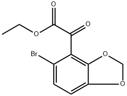 (5-Bromo-benzo[1,3]dioxol-4-yl)-oxo-acetic acid ethyl ester Structure