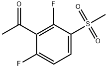 1-[2,6-Difluoro-3-(methylsulfonyl)phenyl]ethanone Structure