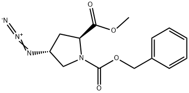2-Methyl 1-(phenylmethyl) (2S,4R)-4-azido-1,2-pyrrolidinedicarboxylate Structure