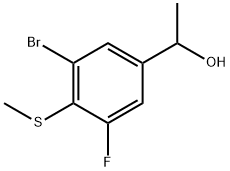 3-Bromo-5-fluoro-α-methyl-4-(methylthio)benzenemethanol Structure