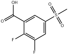 2,3-Difluoro-5-(methylsulfonyl)benzoic acid Structure