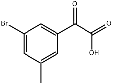 2-(3-bromo-5-methylphenyl)-2-oxoacetic acid Structure