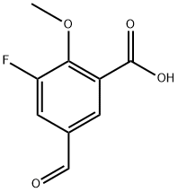 3-Fluoro-5-formyl-2-methoxybenzoic acid Structure