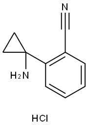 Benzonitrile, 2-(1-aminocyclopropyl)-, hydrochloride Structure