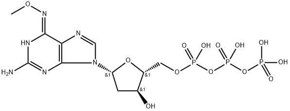 Guanosine 5'-(tetrahydrogen triphosphate), 2'-deoxy-, O-methyloxime Structure