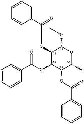 β-D-Galactopyranoside, methyl 6-deoxy-, 2,3,4-tribenzoate Structure