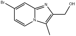 {7-bromo-3-methylimidazo[1,2-a]pyridin-2-yl}methanol Structure