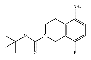 tert-butyl 5-amino-8-fluoro-3,4-dihydroisoquinoline-2(1H)-carboxylate 구조식 이미지